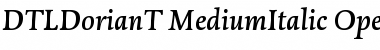 DTLDorianT MediumItalic Font