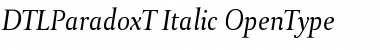 DTLParadoxT Italic Font