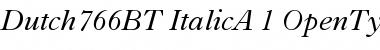 Dutch 766 Italic Font