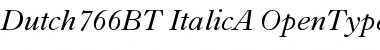 Dutch 766 Italic Font