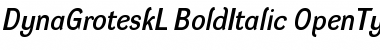 DynaGrotesk L Bold Italic Font