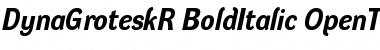 DynaGrotesk R Bold Italic Font