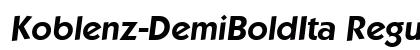 Koblenz-DemiBoldIta Regular font free download