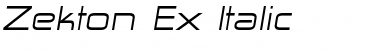 Zekton Ex Italic Font