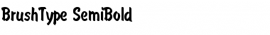 BrushType-SemiBold Regular Font