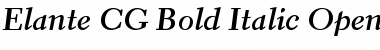 Elante CG Bold Italic Font