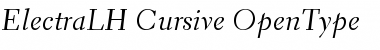 Electra LH Cursive Font
