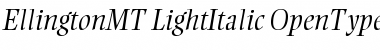 Ellington MT Light Italic