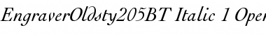 Engravers' Oldstyle 205 Italic Font