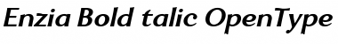 Enzia Bold Italic Font