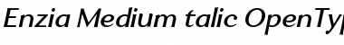 Enzia Medium Italic Font