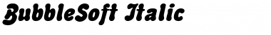 BubbleSoft Italic Font