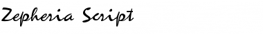 Zepheria Script Regular Font