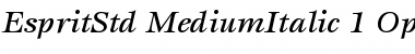 ITC Esprit Std Medium Italic Font