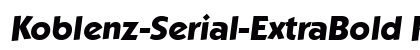 Koblenz-Serial-ExtraBold RegularItalic preview