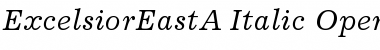 Excelsior EastA Italic Font