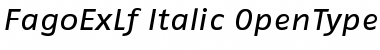 FagoExLf Italic Font