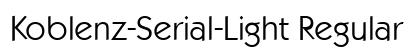 Koblenz-Serial-Light Regular font free download