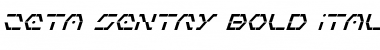 Zeta Sentry Bold Italic Bold Italic Font
