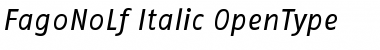 FagoNoLf Italic Font