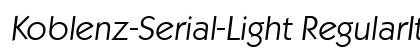 Koblenz-Serial-Light RegularItalic Preview