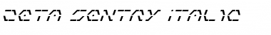 Zeta Sentry Italic Italic Font