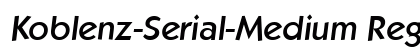 Koblenz-Serial-Medium RegularItalic preview
