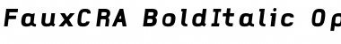 FauxCRA BoldItalic Font