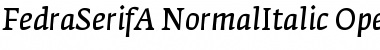 FedraSerifA NormalItalic Font