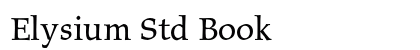 Elysium Std Book font free download