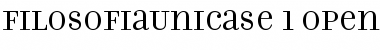 FilosofiaUnicase Roman Font