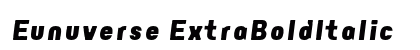 Eunuverse ExtraBoldItalic Preview