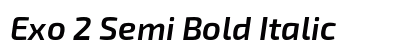Exo 2 Semi Bold Italic Preview