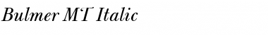 Bulmer MT Regular Italic Font