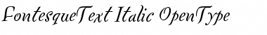 FontesqueText-Italic Regular Font