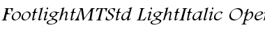 Footlight MT Std Light Italic Font