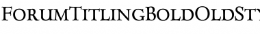 ForumTitlingBoldOldStyleFigs Regular Font