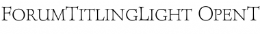 ForumTitlingLight Regular Font