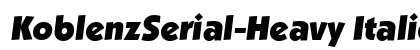 KoblenzSerial-Heavy Italic font free download