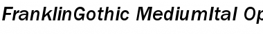 ITC Franklin Gothic Medium Italic Font