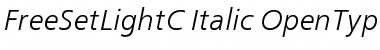 FreeSetLightC Italic