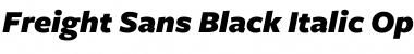 Freight Sans Black Italic Font