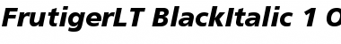 Frutiger LT 76 Black Italic Font
