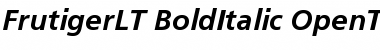 Frutiger LT 66 Bold Italic Font