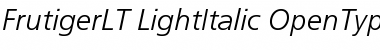 Frutiger LT 46 Light Italic Font