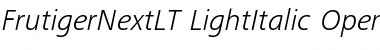 FrutigerNextLT Light Italic Font