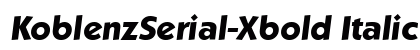 KoblenzSerial-Xbold Italic