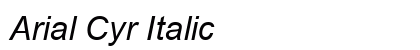 Arial Cyr Italic