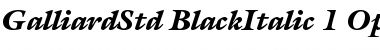 ITC Galliard Std Black Italic