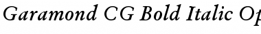 Garamond CG Bold Italic Font